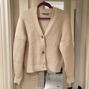 Everlane Texture Cotton Crop Cardigan, L